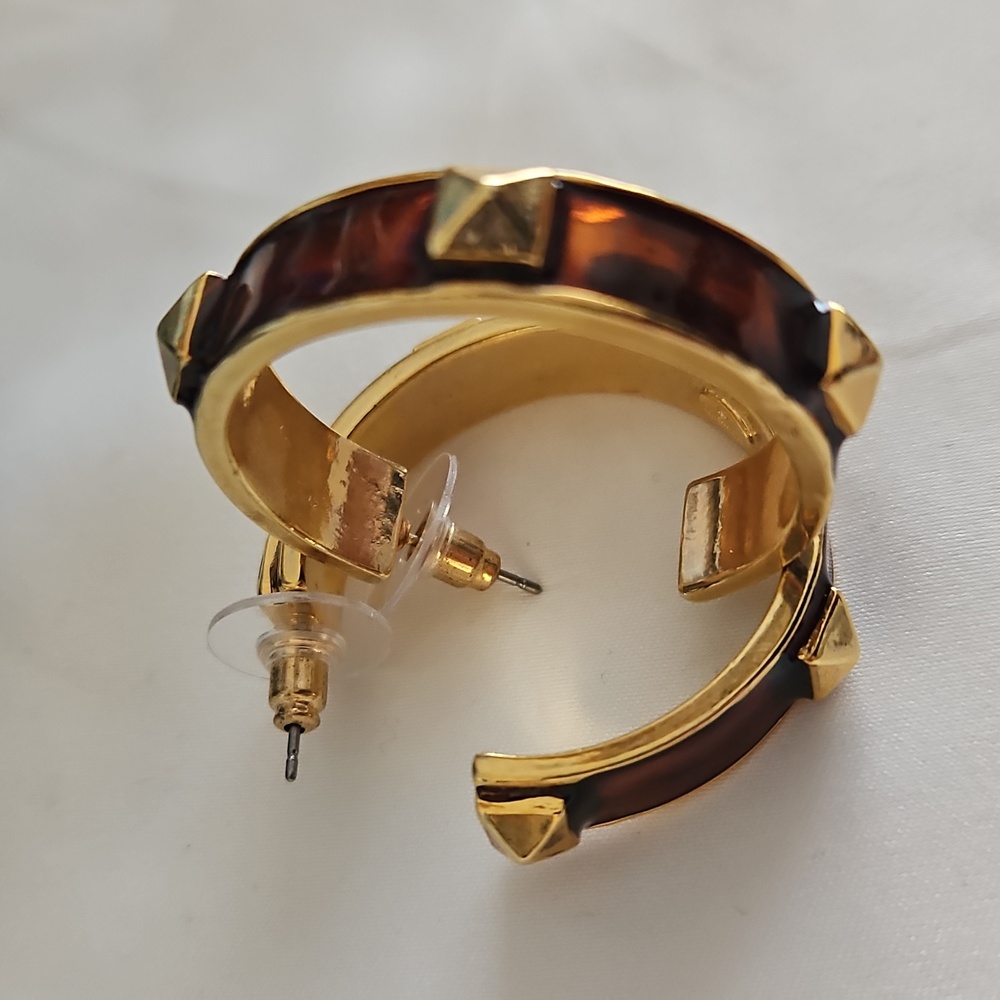 Graziano Vintage Large Hoop Earrings. - Picture 2 of 10